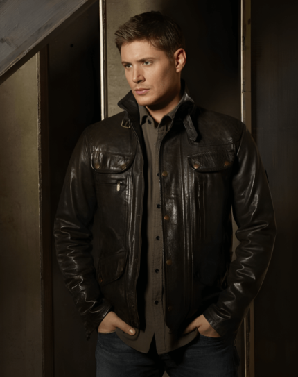 Jensen Ackles Supernatural Black Leather Jacket