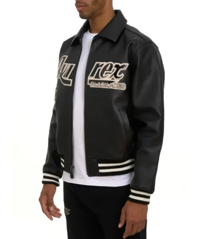 Avirex Tuskegee Black Aces Leather Jacket Black