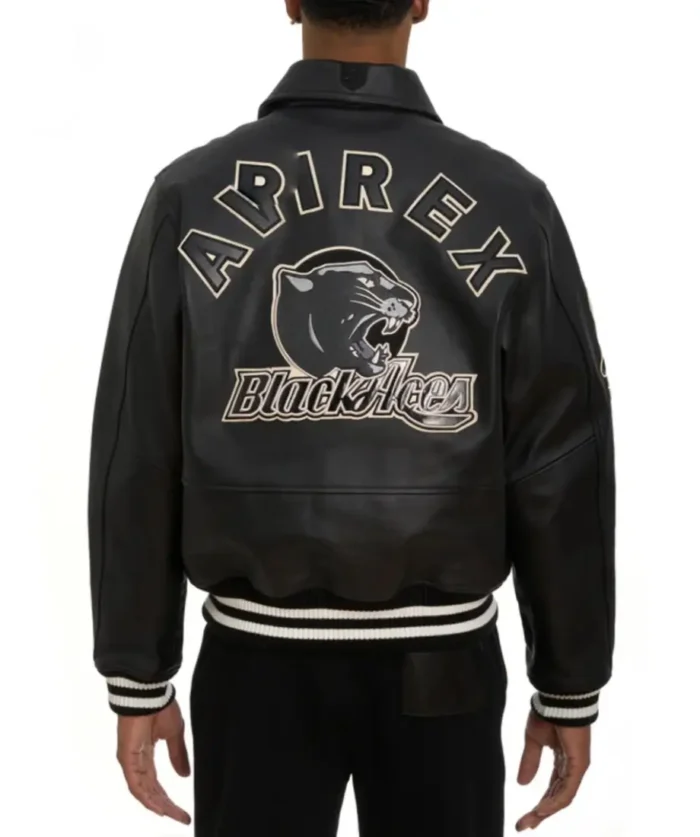 Avirex Tuskegee Black Aces Leather Jacket Black