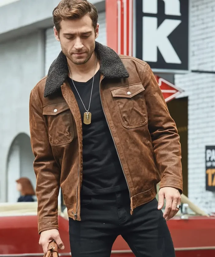 Chris Men’s Real Brown Leather Jacket