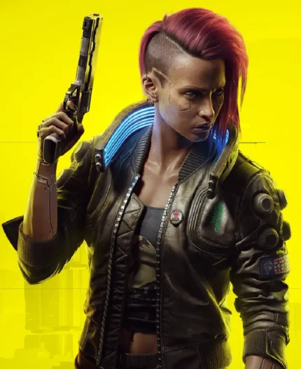 Cyberpunk 2077 Edgerunners Miss V Bomber Leather Jacket