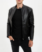 Mark Faux Racer Leather Jacket