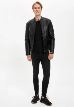 Mark Faux Racer Leather Jacket