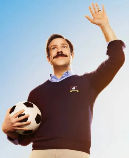 Ted Lasso Jason Sudeikis Blue Sweater