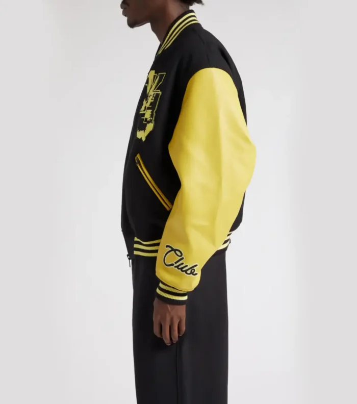 Yellow & Black Letterman Varsity Jacket