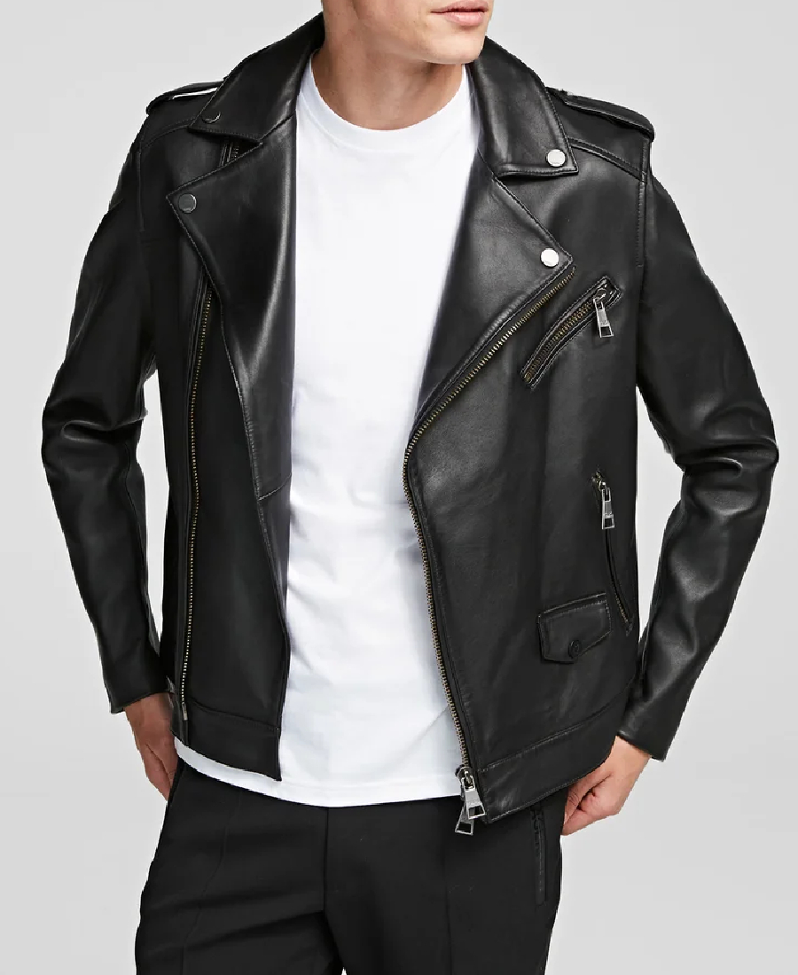 Andrew Moto Black Leather Jacket