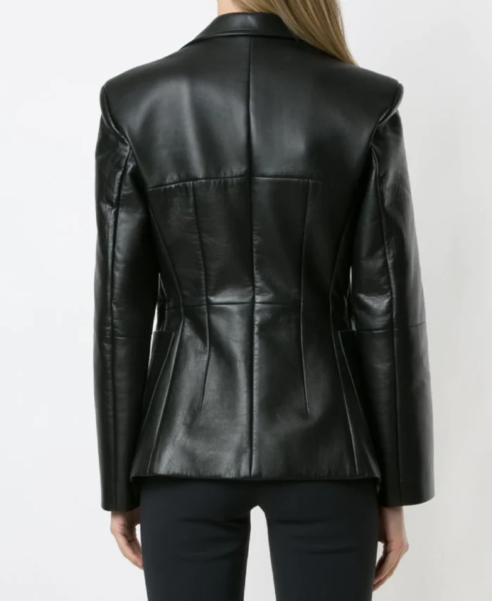 Modern Maven Black Leather Blazer