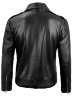 Negan Men's Black Asymmetrical Biker Leather Jacket