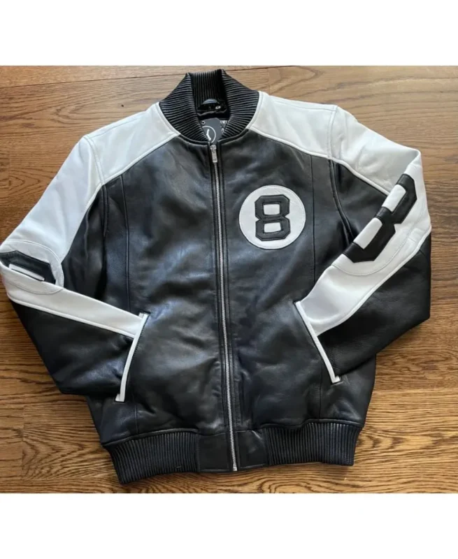 The Original 8 Ball Bomber Jacket Black White