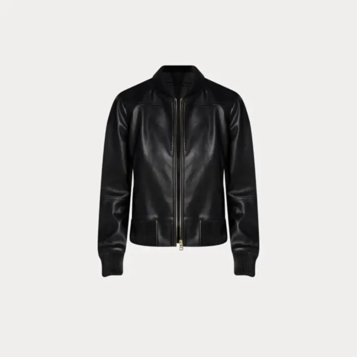 Women’s Black Bomber Faux Leather Jacket