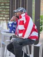 Kanye West American Flag Puffer Jacket