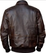 A2 Bomber Air Force Brown Distressed Leather Jacket