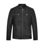 Mens Black Biker Leather Jacket