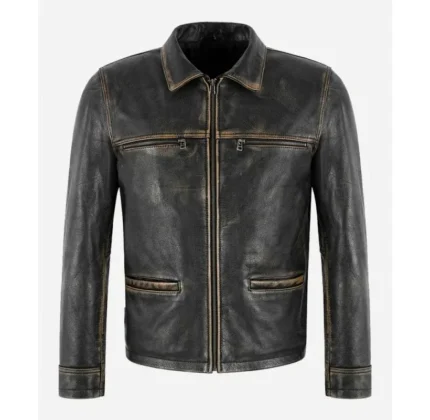 mens box leather jacket